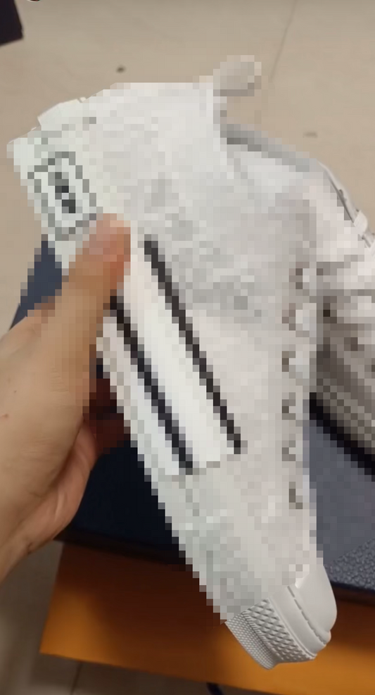 DR- WHITE PRINT LOWTOP